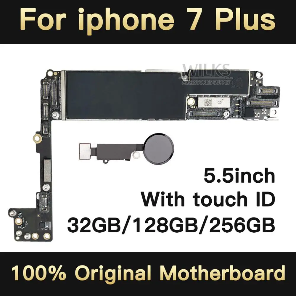 100% оригинальная разблокированная материнская плата для iphone 7 plus с Touch ID P чипами 32