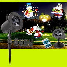 4 узора снег лазерный проектор лампа Снежинка светодиодный светильник для сцены Рождество год вечерние Хэллоуин проектор открытый светильник ing