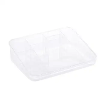 

Makeup Storage Box Acrylic Cosmetics Organizer Desktop Display Stand For Lipsticks Blusher Eye Shadow Pressed Powder