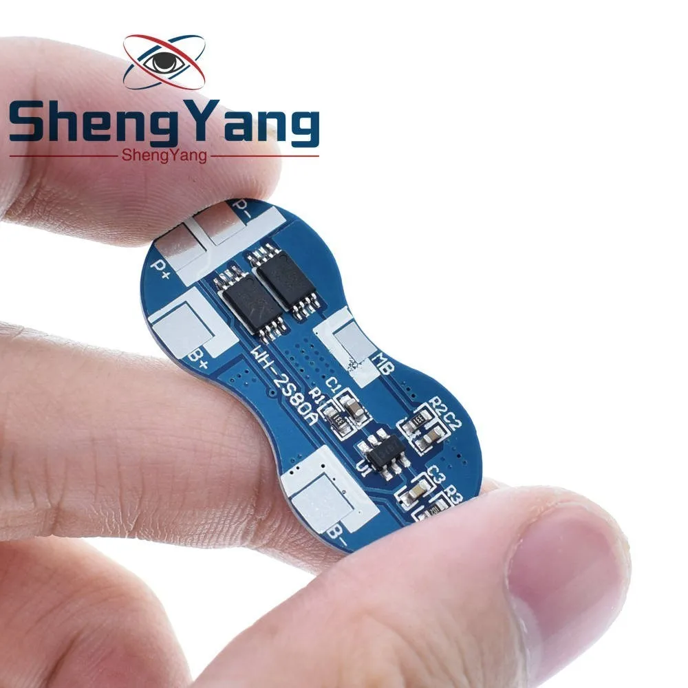 

2S Li-ion 18650 Lithium Battery Charger Protection Board 7.4V Overcurrent Overcharge Overdischarge Protection 4A 2 Series BMS