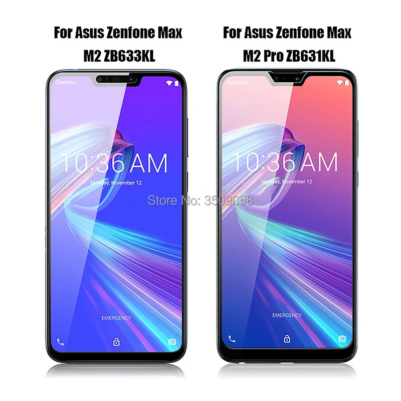 Защитное стекло закаленное для asus zenfone max pro m2 zb631kl zb633kl zen fone m1 zb601kl zb556kl|Защитные