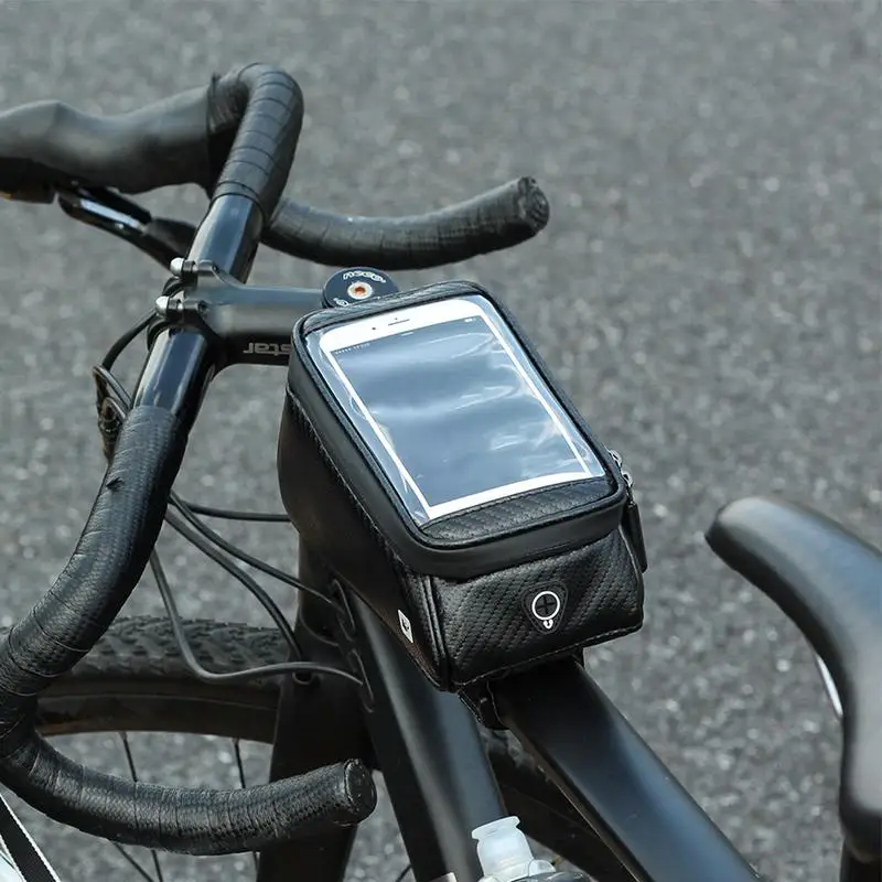 Sale Mountain Bike Front Tube Bag Front Beam Mobile Phone Touch Screen Bag Waterproof Multi-function Bicycle Handle Bag 5