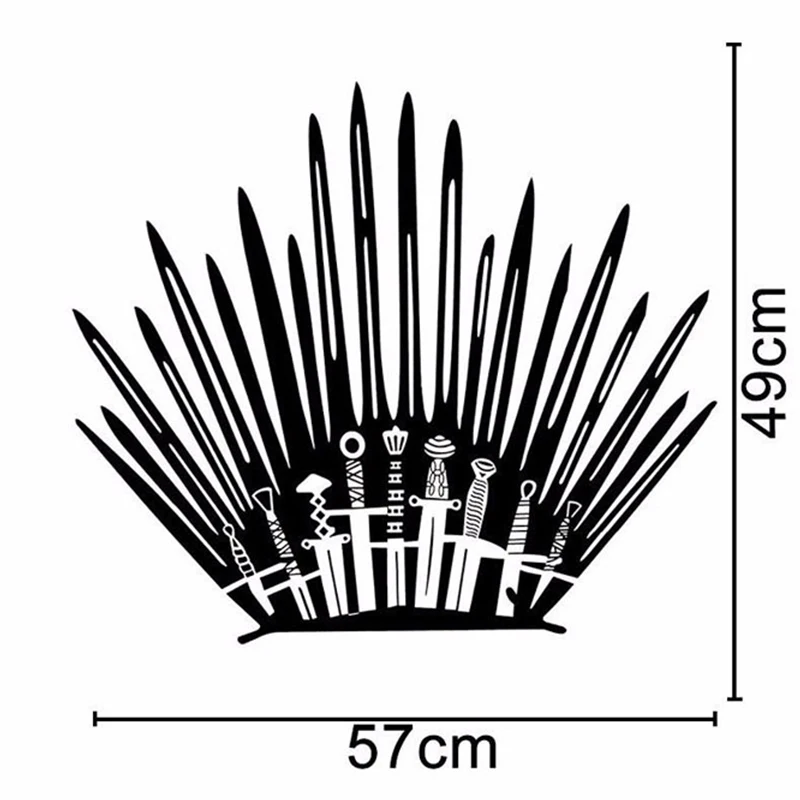 2019 New Iron Throne Funny Toilet Wall Sticker Game of Thrones Stickers for Bathroom Decoration Wall Stickers Decals A