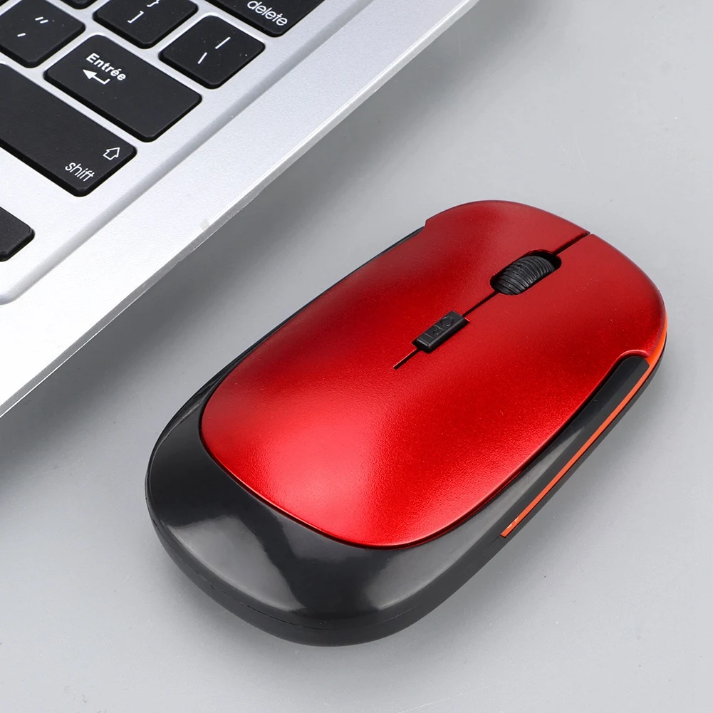 Ультра тонкая 2 4G 1200 точек/дюйм USB Беспроводная мышь эргономичная оптическая