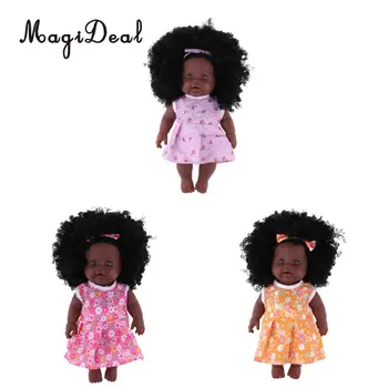 

MagiDeal 30cm Realistic Baby Doll Vinyl Doll Model Infant with Floral Clothes
