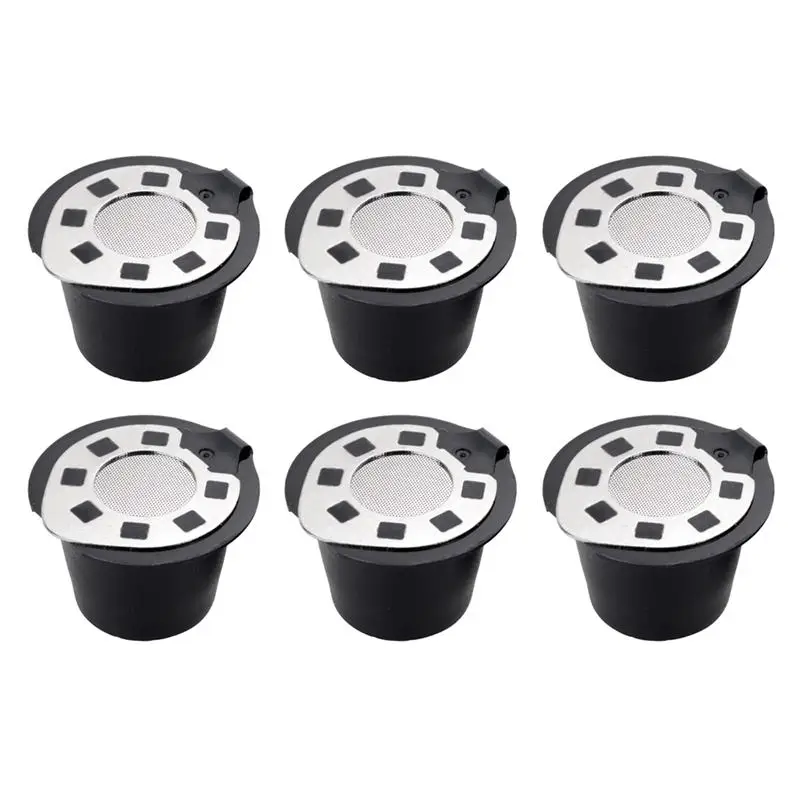 Practical Boutique 6 Pcs Reusable Refillable Refill Coffee Capsule Pod Filter Baskets Compatible with Nespresso Machines Brewe