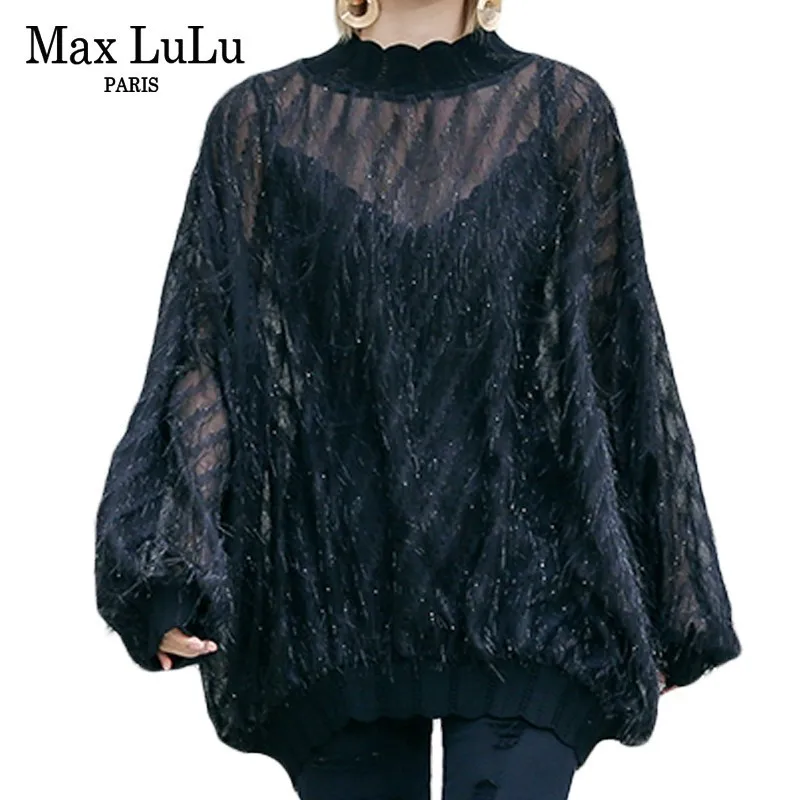 Max LuLu модные корейские женские кружевные топы и блузки сексуальные шифоновые