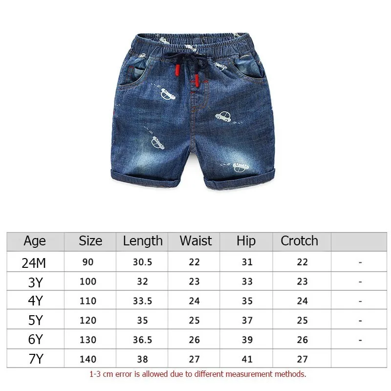 Детские ковбойские шорты повседневные джинсовые летние короткие пляжные брюки с