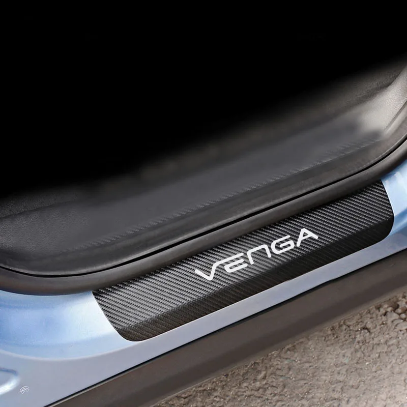 4 шт. защитная Накладка на порог двери из углеродного волокна для Kia Venga |