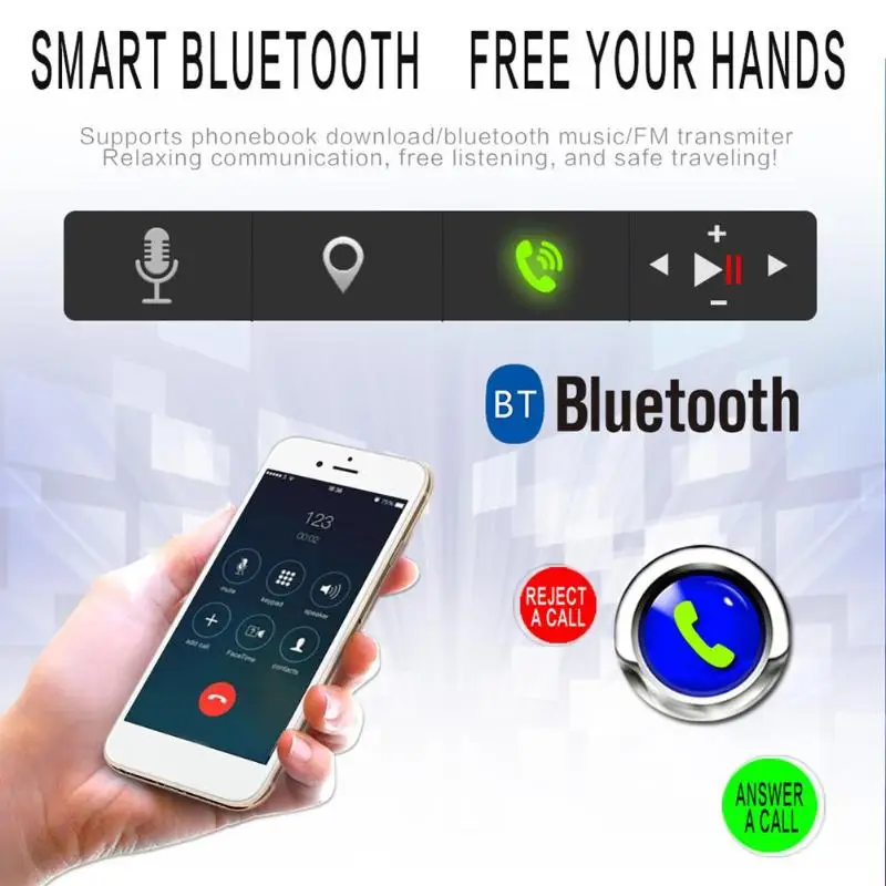 Автомагнитола 2 Din с сенсорным ЖК дисплеем 7 дюймов Bluetooth автомобильный