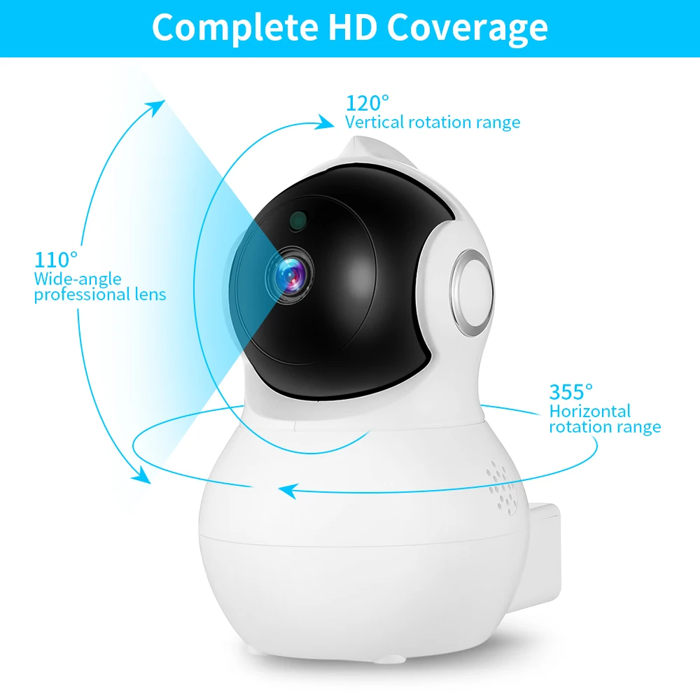 ZD HGM130B V7 1080 P HD 2 полосная аудио Смарт ip радио няня с Ночное видение для домашней