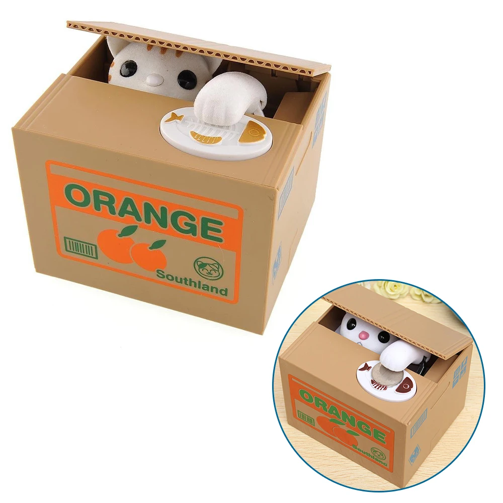 

Cute Automatic Panda Steal Coin Piggy Bank Cat Money Saving Box Moneybox Coin Collection Jar Children Toy