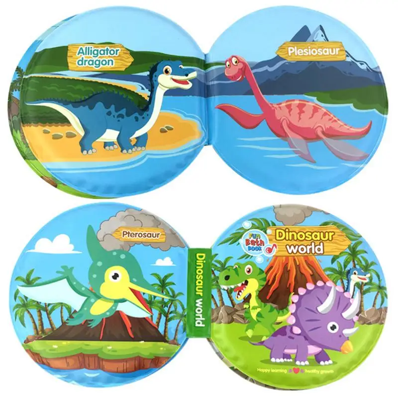 

Baby Bathing Book With BB Early Education Puzzle Cognition Tyrannosaurus Dinosaur Book Baby Early Education Book Tyrannosaurus