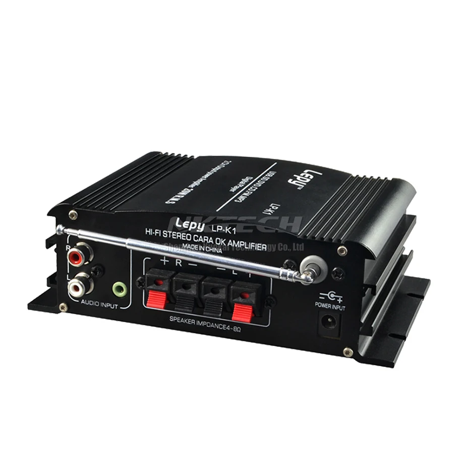 Автомобильный усилитель мощности LP K1 Lepy цифровой плеер 2CH 20W RMS MMC/USB/MP3/DVD/CD SD карта Hi