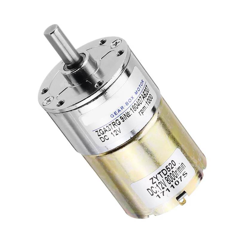 

1Pcs ZGA37RG 12V 1000RPM Reduction Control Motor DC Gear Motor Low Speed High Torque Metal for Electrical Equipment