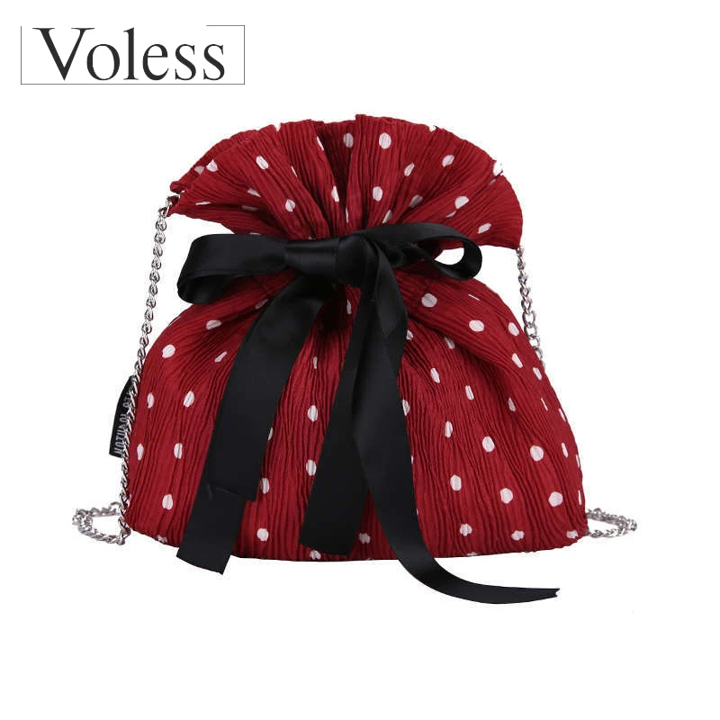 

Bags for Women 2019 Casual Tote Women Imitation Silk Butterfly String Simple Shouder Bag Japan Pleated Handbag Bolsa Feminina