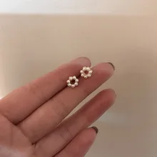 Корейские жемчужные серьги в стиле барокко со звездами геометрически необычная форма жемчужные серьги-гвоздики для женщин модные маленькие букле D'oreille