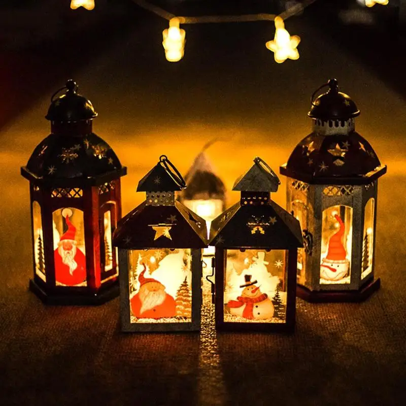 Vintage Christmas Hanging Tea light Candlestick Candle Holders Lantern