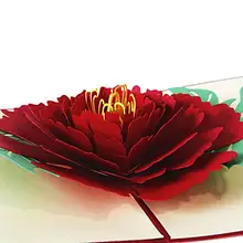 Творческий красивые День матери 3D открытка делая Открытка ко Дню Святого Валентина открытка для выражения благодарности изготовленный на заказ в виде цветка пиона карты фестиваль подарок