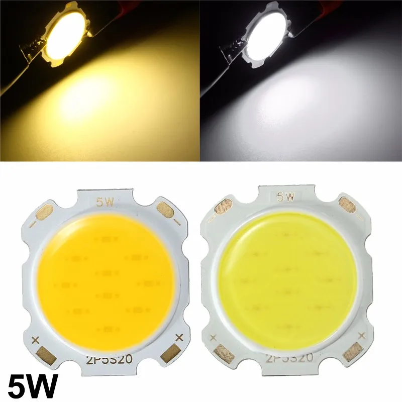 Высокая мощность 5 Вт DIY LED COB чип теплый/холодный белый энергосберегающий шарик