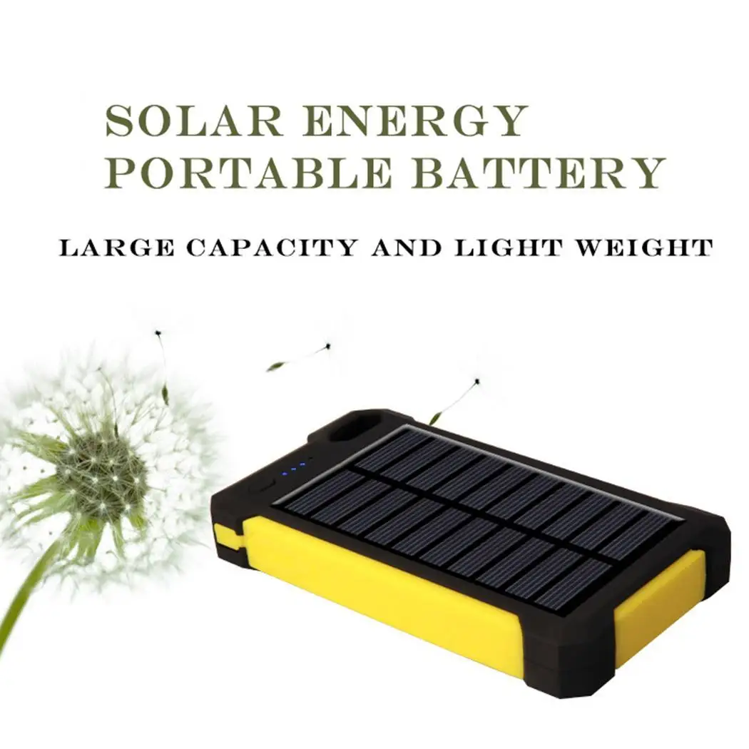 Large Capacity Solar Powerbank Dual USB Output Power Bank Portable Charger External Battery 8000mAh LED Flashlight Large Capacity Solar Powerbank Dual USB Output Power Bank Portable Charger External Battery 8000mAh LED Flashlight
