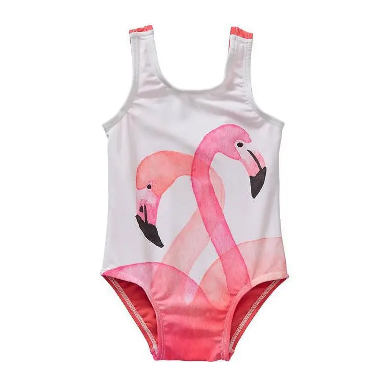 

Toddler Kids Baby Girls Tankini Swimwear Swimsuit Flamingo Bathing Suits Swimming Costume