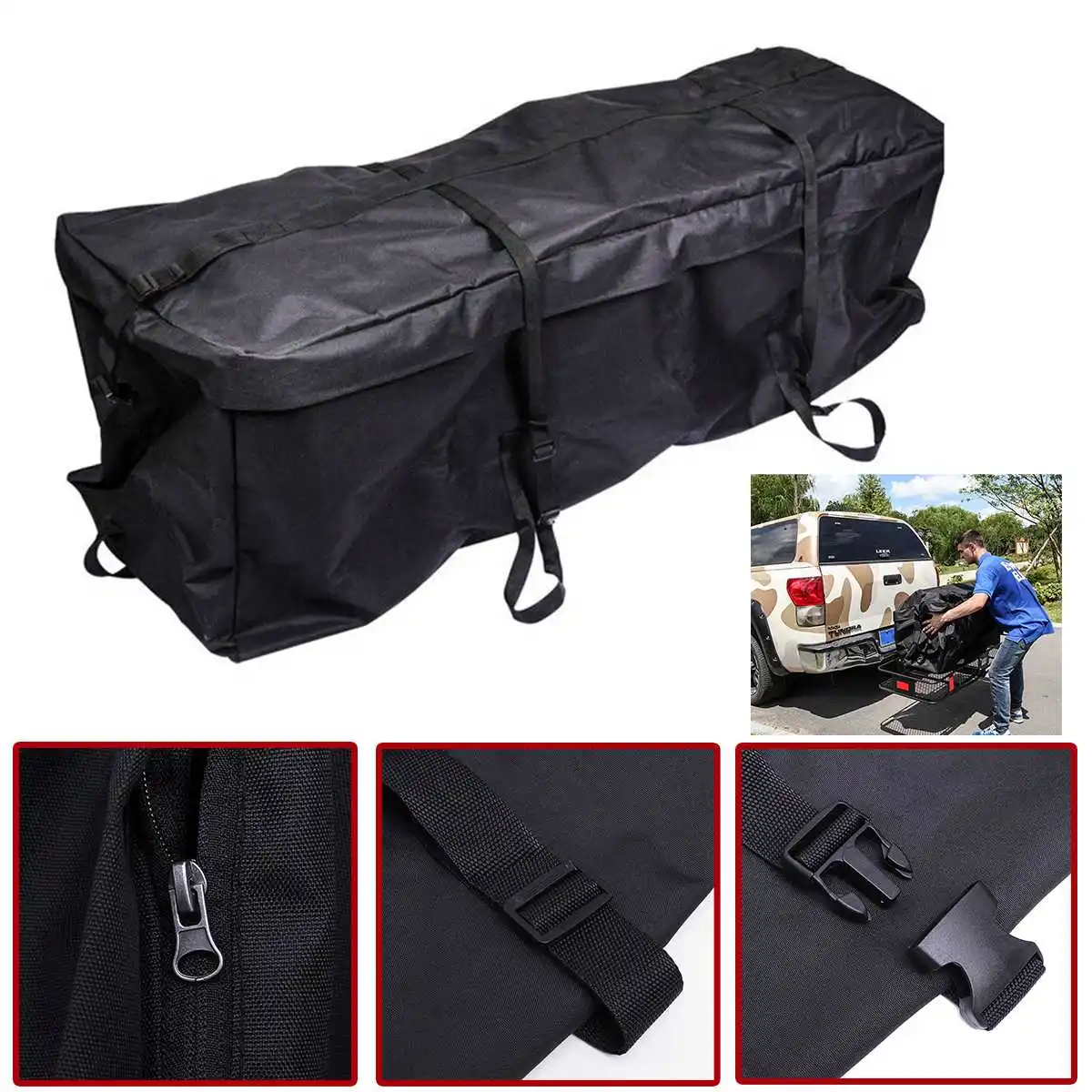 

Universal Car Roof Top Bag Roof Top Bag Rack Cargo Carrier Luggage Storage Travel Waterproof SUV Van for Cars Styling