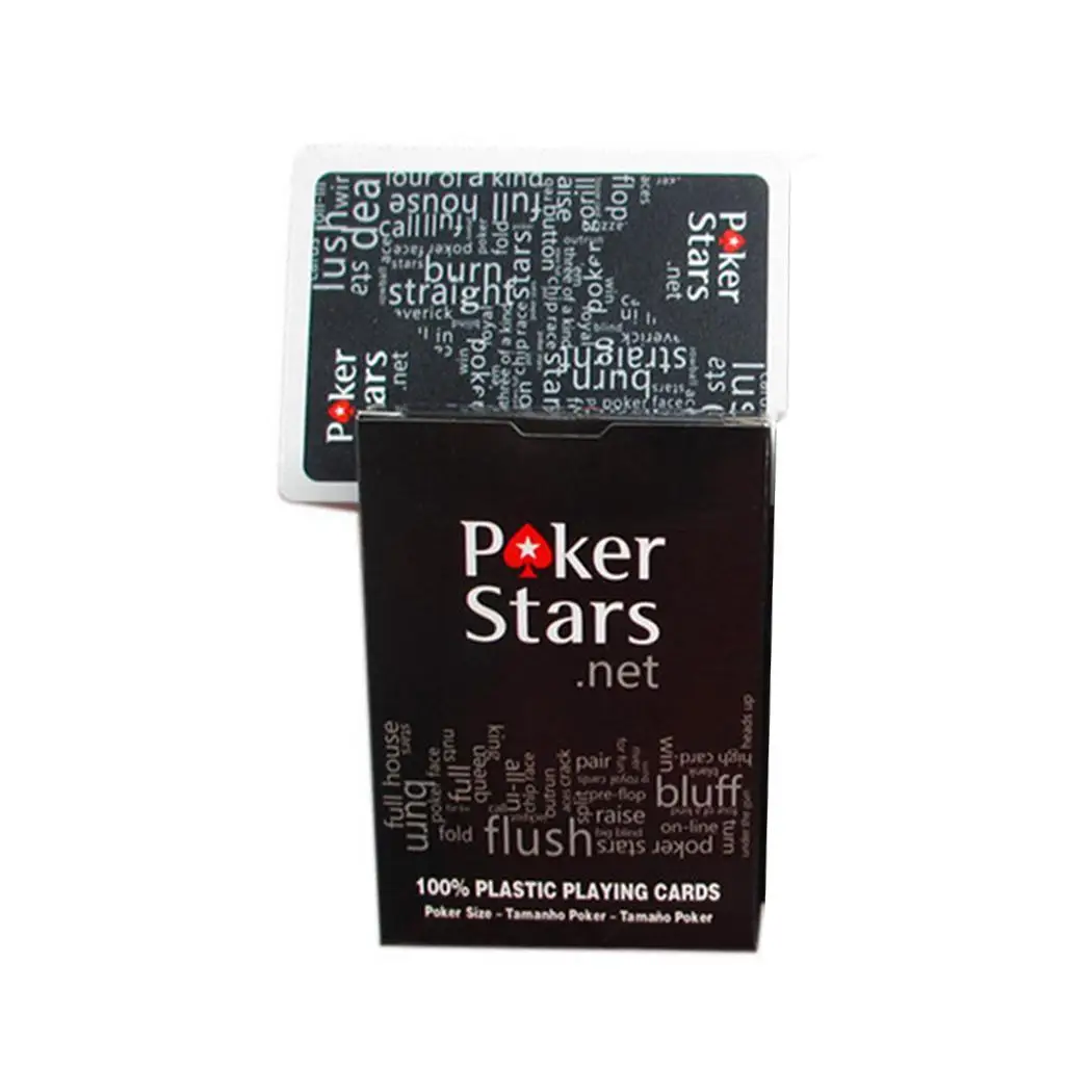 

2 Sets/Lot Texas Hold'em Plastic playing card game poker cards Waterproof and dull polish poker star Board games