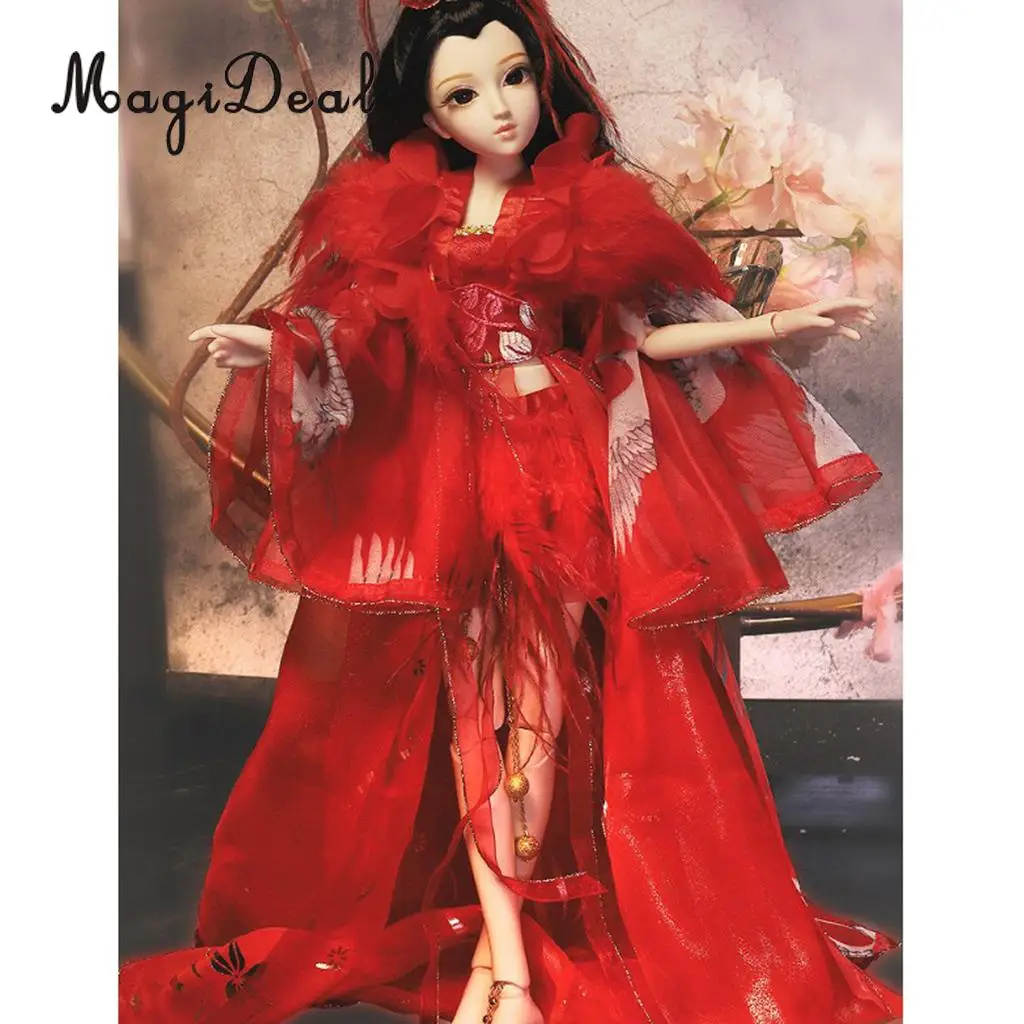 

1/4 BJD Ball Jointed Doll Box Gift Modern Girl Body Clothes Accessories Set for DOD Mini Dollfie MSD SD AS JingWei