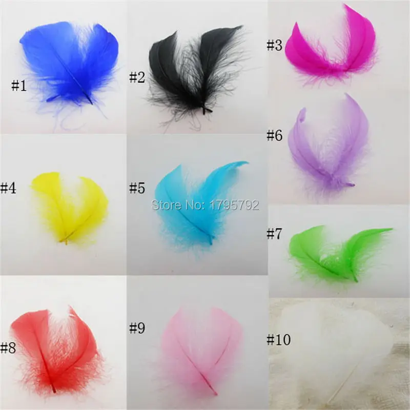 

Wholesale 11 colors 200 pcs 8-13 cm goose feathers plumas for wedding hat hair accessories DIY crafts dreamcacther decorations