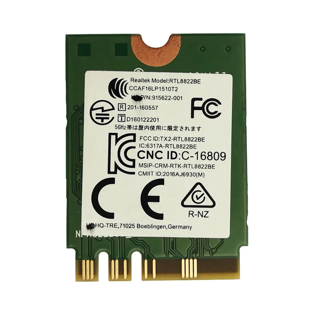 Realtek RTL8822BE IIEEE802.11AC/A/B/G/N WiFi + Bluetooth4.1 NGFF плата Wireless WLAN Card 2 4G/5GHz sps :915623 001|Сетевые карты| |