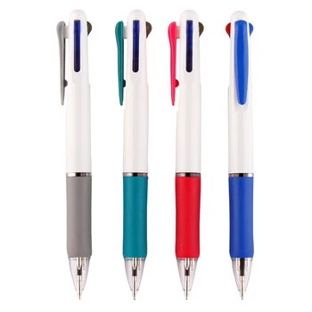 

[Free 1 color 1 location logo]-4 color 80133A 3 in 1Plastic Ball Pen w/comfortable grip for Promotion factory direct wholesale