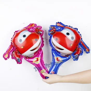 

Jett Super Wings ballons handheld stick foil Balloons 20pcs Children Toys Birthday Party decorations kids air inflatable globo