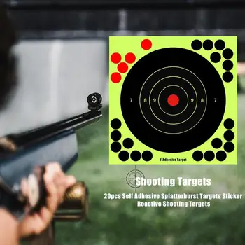 

10/20pcs Self Adhesive Splatterburst Targets 12 in Sticker Reactive Shooting Targets