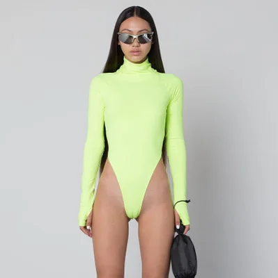 

Womens Turtle Neck Bodysuit Long Sleeve Plain Bodysuit Tank Tops Party Clubwear New Fashion Tops Shirt Women Clothes