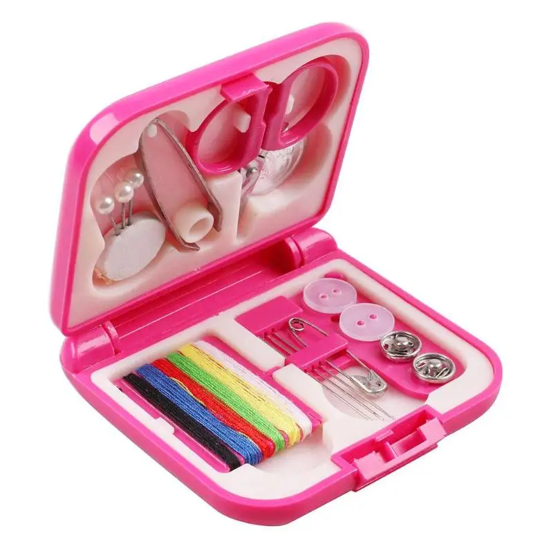

Portable Sewing Kits Needle Threads Box Set Plastic Useful Storage Box Home Travel Tools Household Sewing Suppliers Accessories