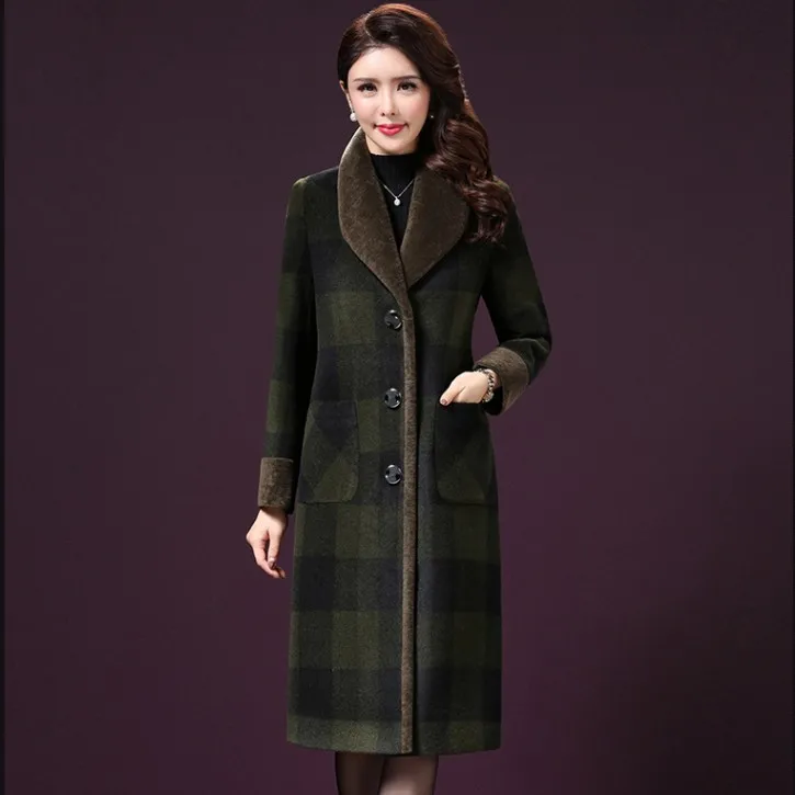 Mélanges Jours Laine Manteau Vert Long 815 Manteaux Femmes Hiver Nouvelle Survêtement RxqwBan