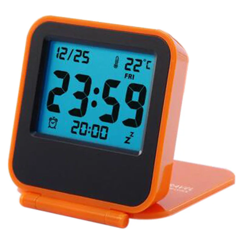 Портативный будильник складной настольный дорожный цифровой будильник с температурным календарем Дата Неделя кухонный сигнал часы