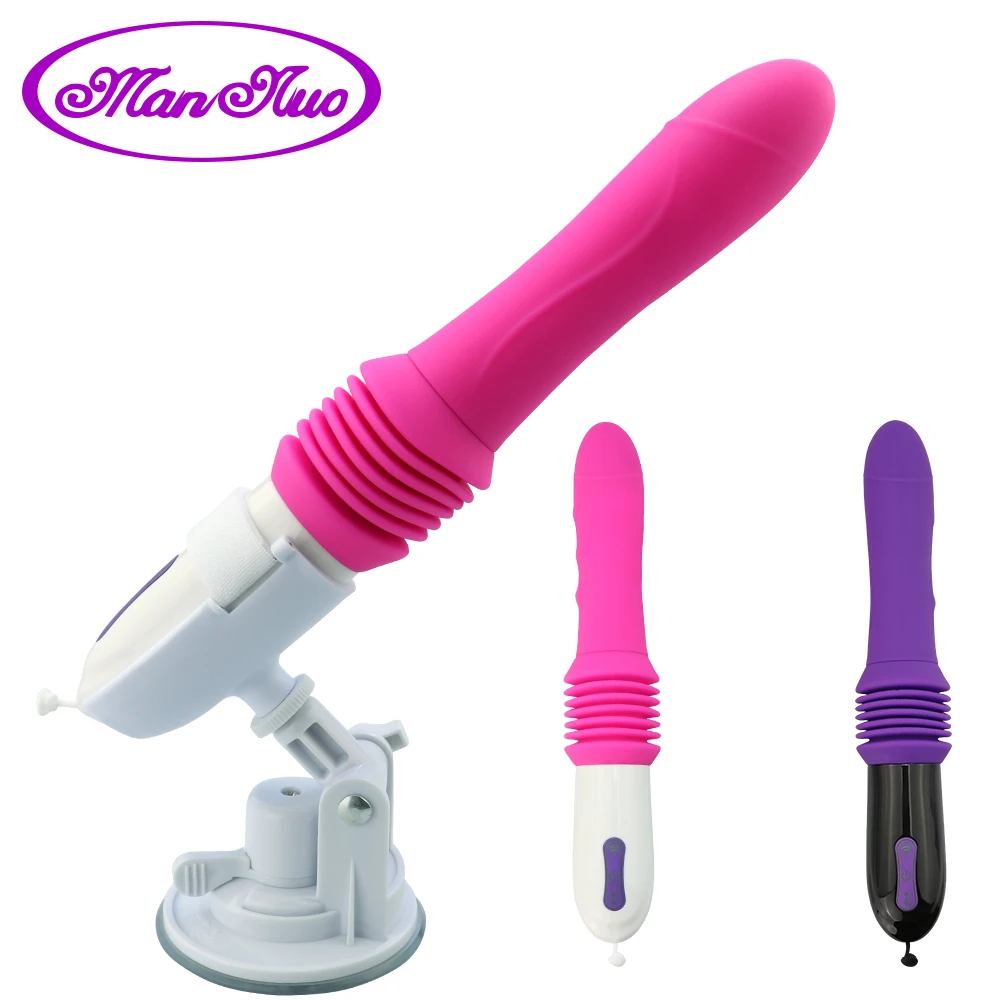 10 Speed Telescopic font b Dildo b font Vibrator Sex Toys For Woman Suction Cup Pumping