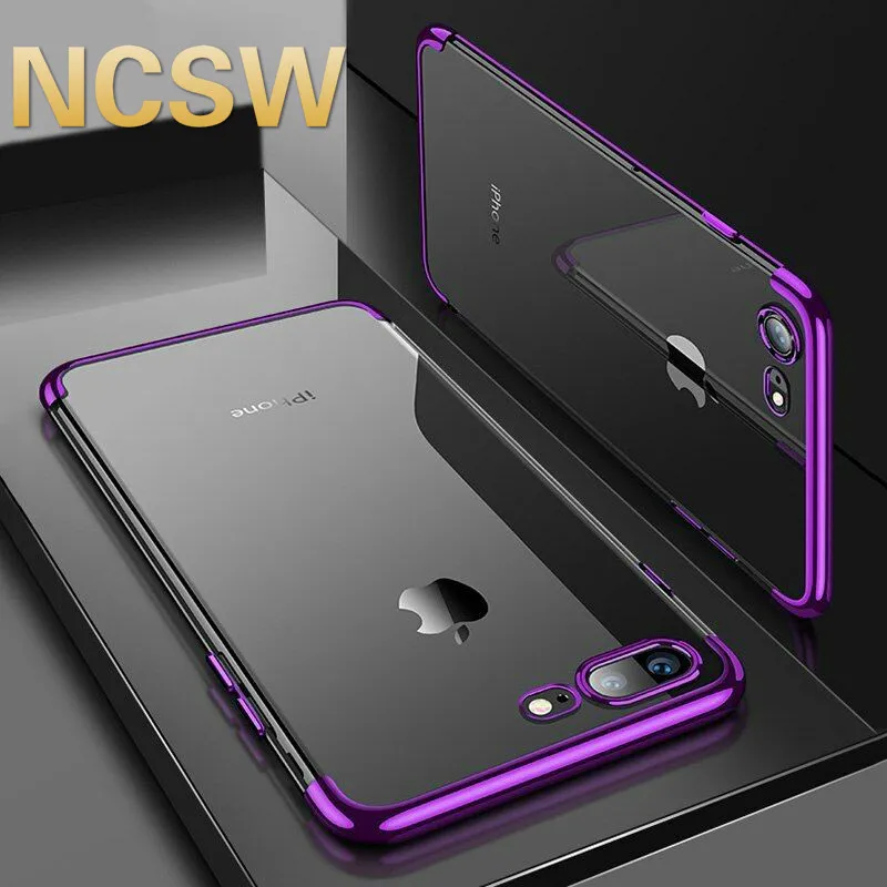 Силиконовый прозрачный мягкий чехол для iPhone 11Pro Max X XS MAX XR 6Plus 6S Plus 7 8 7Plus 8Plus с