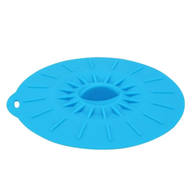 Термостойкое пыленепроницаемое герметичное покрытие для крышки из мультфильма, противоскользящее теплоизоляционное многоразовая чаша, покрытие синего цвета