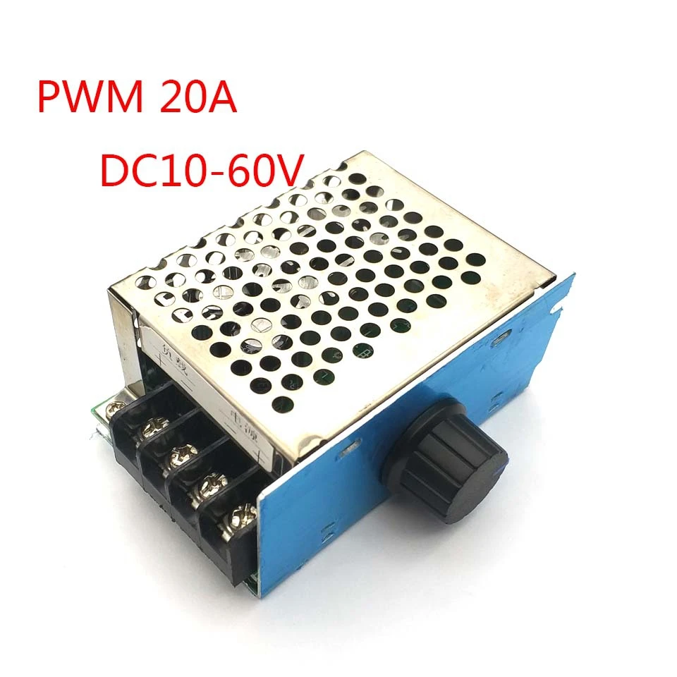 

DC motor speed governor 12V24V36V48V large power drive module PWM controller 20A metal shell