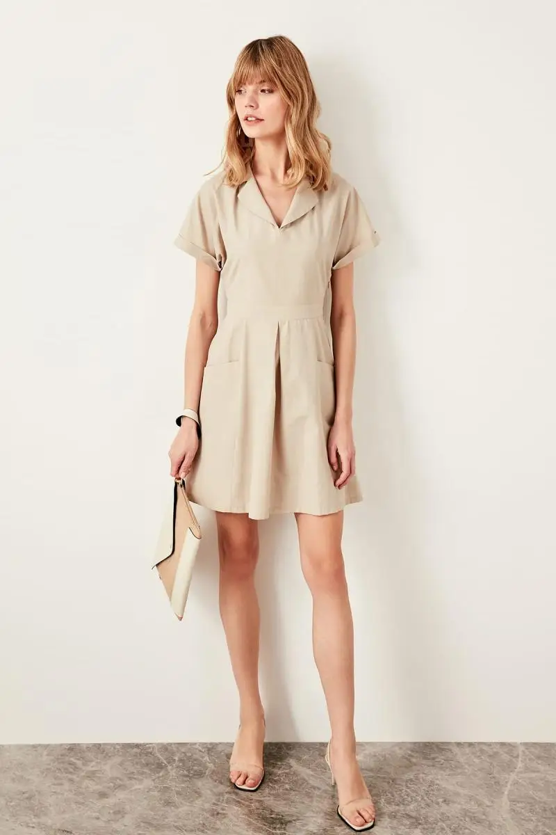 

Trendyol Stone Pocket Detail Dress TWOSS19BY0054