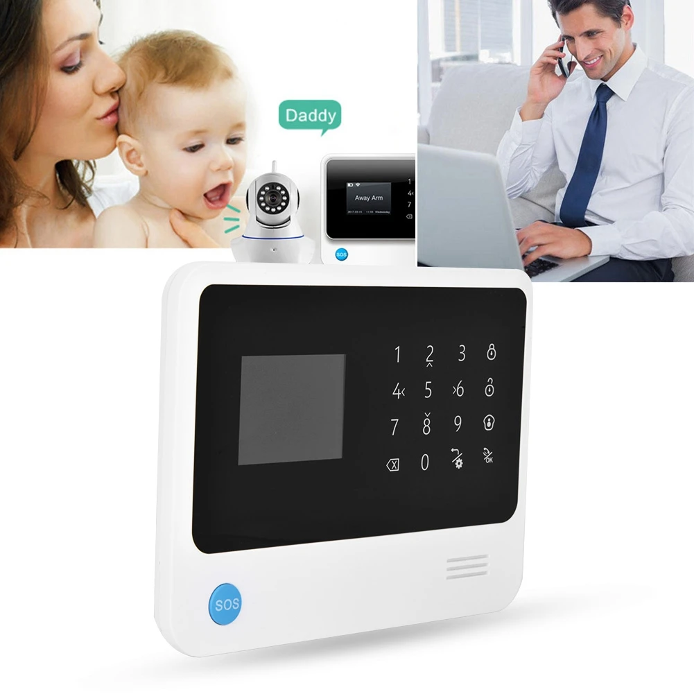 DC 12В/1А GSM WiFi/GPRS/SMS LED Сенсорная клавиатура сигнализация домашняя система