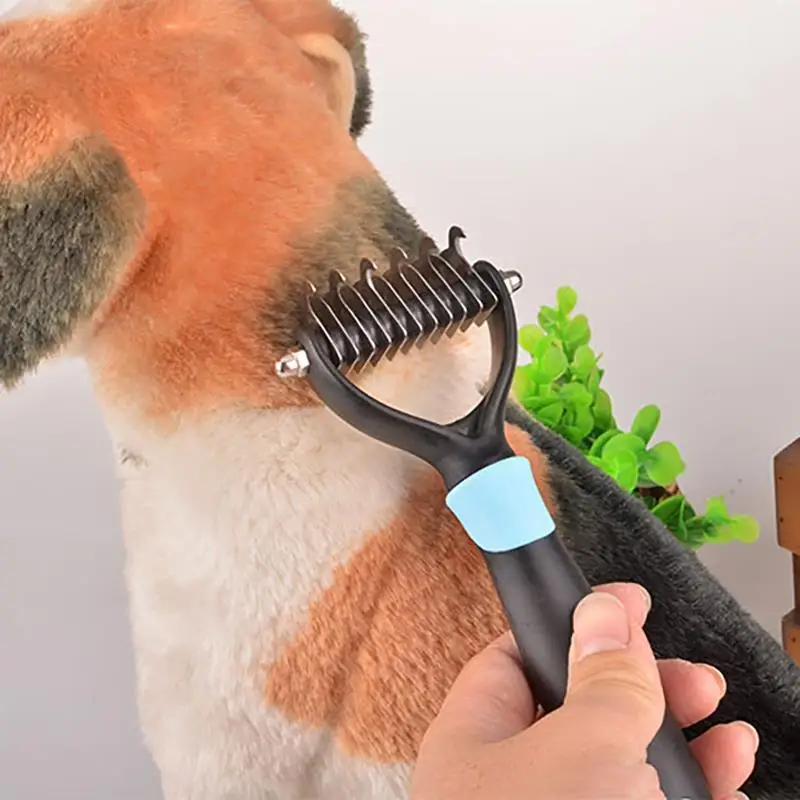 

Knotted Hair Remove Comb for Dogs Cat Slicker Detangler Trimming Dematting Shedding Brush Grooming Tool For Long Hair Curly Pet