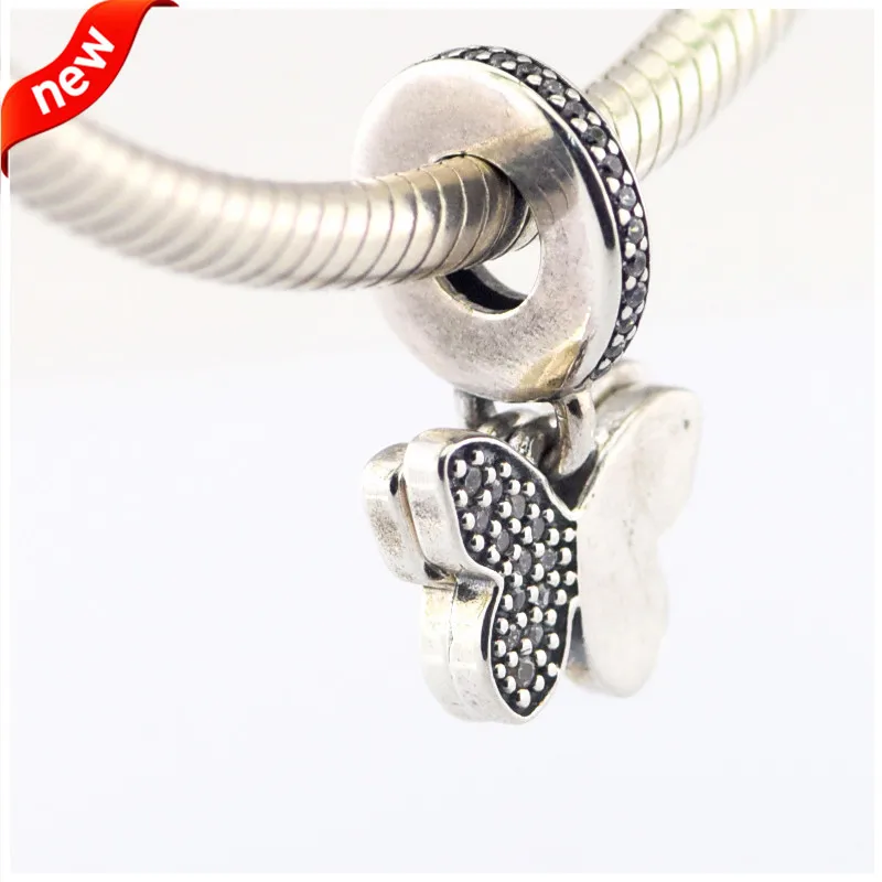 

Fits Women Bracelets Genuine 925 Sterling Silver Fluttering Butterflies Fashion Charms Beads for Jewelry Making pulsera berloque