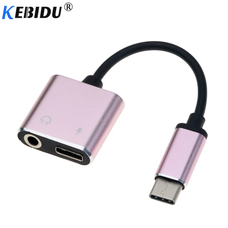 Кабель адаптер kebidu USB Type C для разъема 3 5 мм AUX преобразователь наушников Зарядка