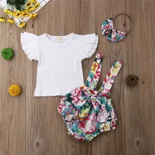 «Big Sister», «Little Sister», комплекты одежды для новорожденных, для маленьких девочек топы и шорты на подтяжках 2 шт.; летняя детская одежда для маленьких девочек с цветочным принтом платье, одежда, костюмы