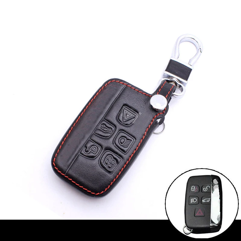 

Fob Leather Case Shell Cover Fit For Land Range Rover Sport Evoque LR4 Smart Key