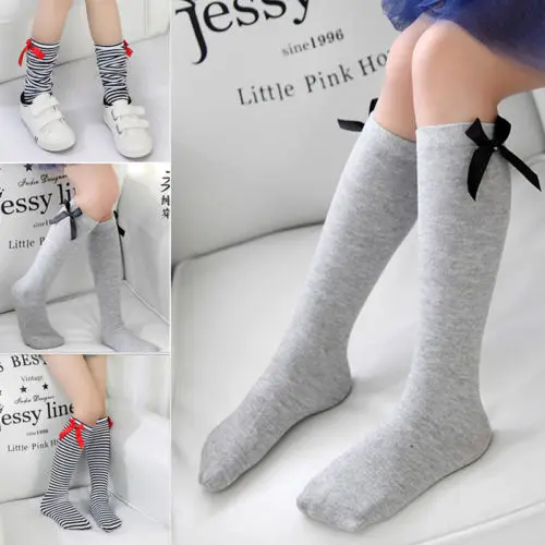 

Cute Toddler Baby Children Girls Toddler Bow Stockings Soft Cotton Knee High Hosiery Tights Leg